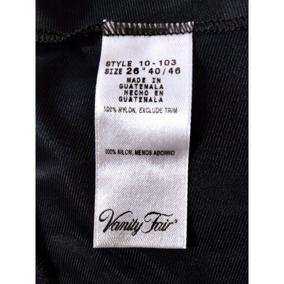 Vanity Fair Full Slip Dress Women 36 Black Lace Adjustable Straps Knee Length - Picture 6 of 7